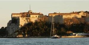 Photo taken from the boat Caraibe Horizon of the prison of the man in the iron mask